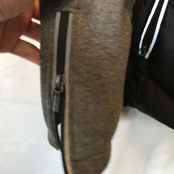 Blanc Noir 80%Down 20%Feather Fill Mixed Material Puffer AsymmetricJacket Coat S - Picture 5 of 9